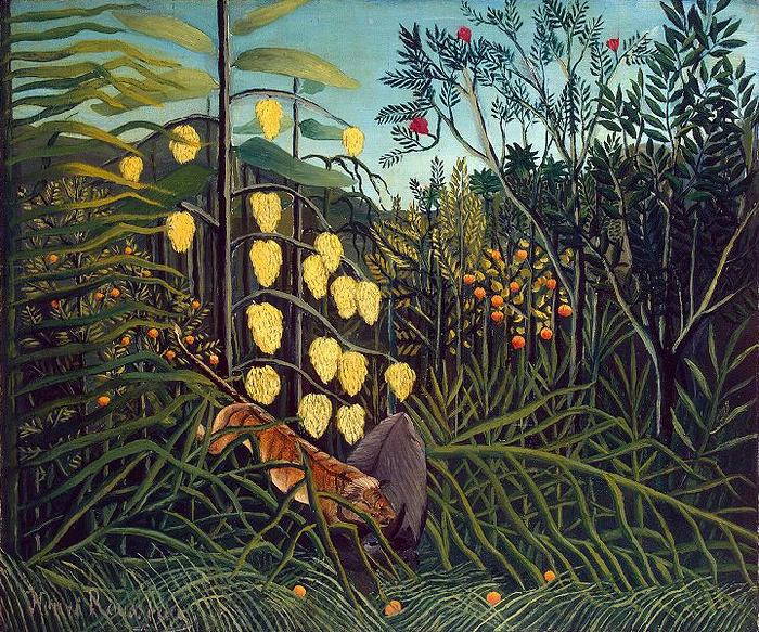 Henri Rousseau Struggle between Tiger and Bull